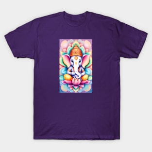 Ganesha Baby sitting on a lotus Flower T-Shirt